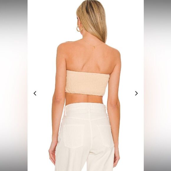 Lovers and friends KACEY TOP Cream Strapless Top - Picture 3 of 4